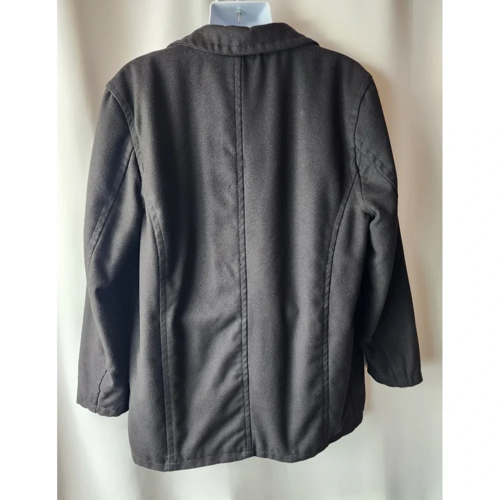 Black‎ Premium Wool Blend Coat Womens L